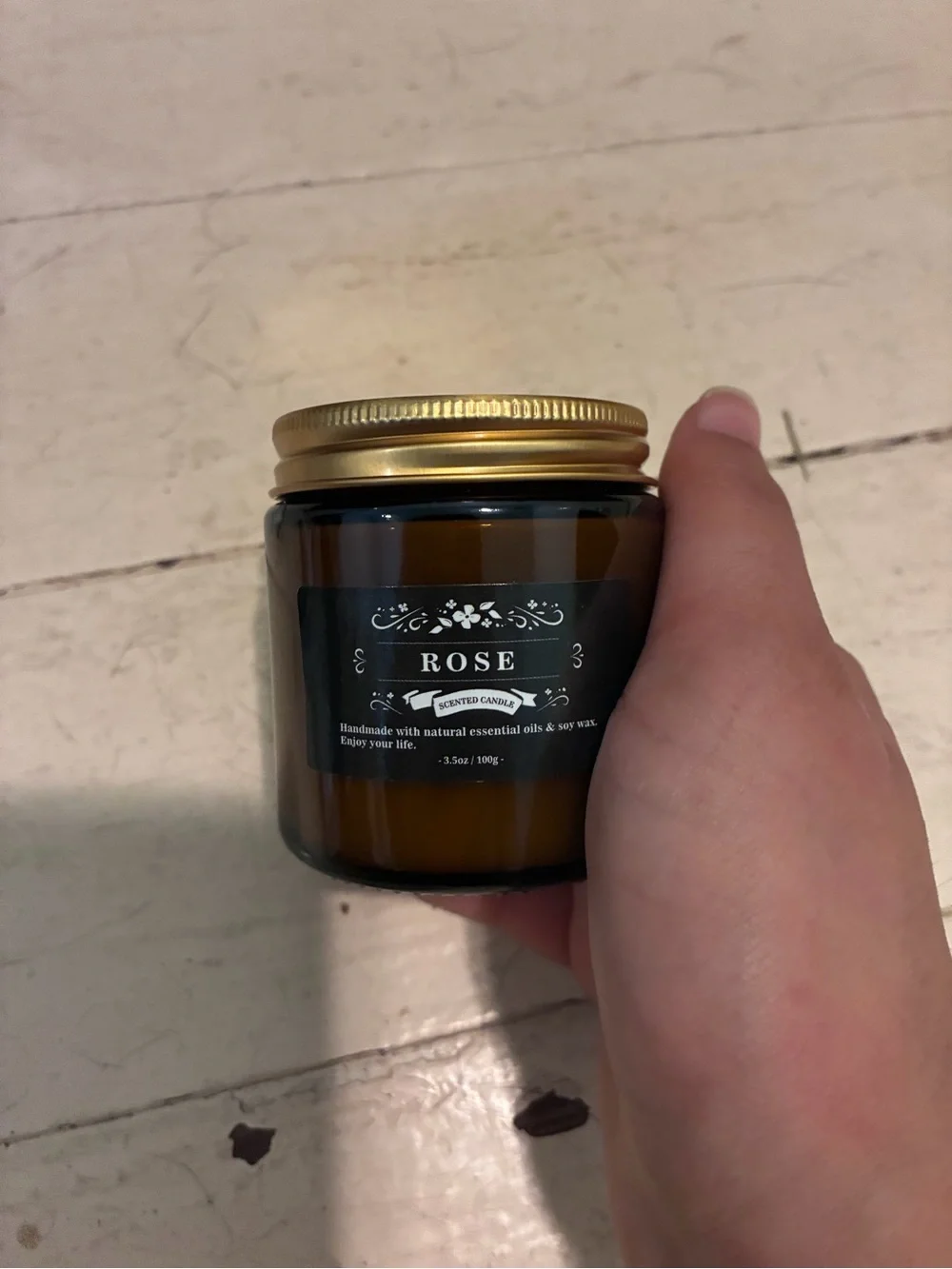 Handmade scented candle